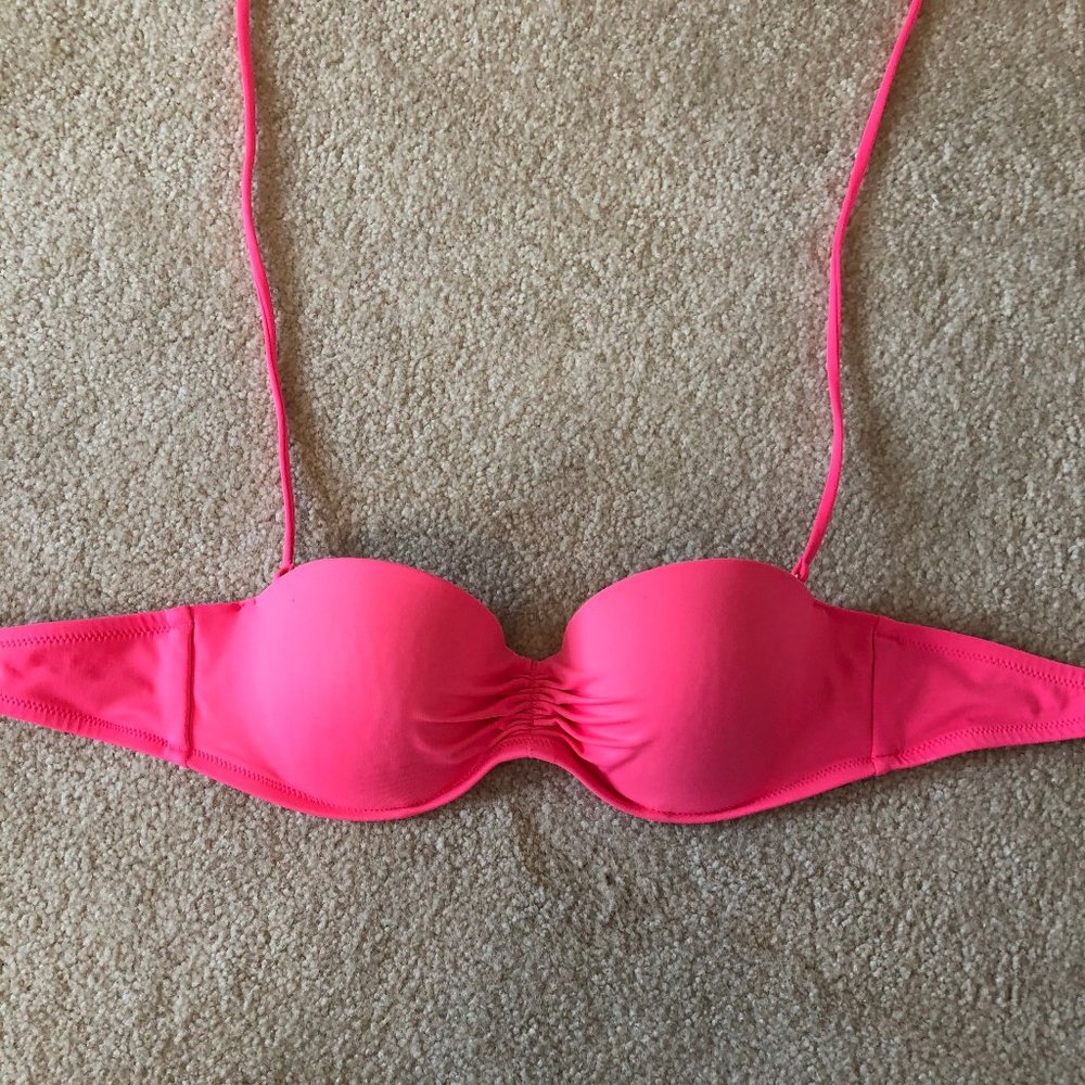 Victoria's Secret strapless ruched bikini top